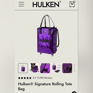 NWT Hulken Rolling Tote bag